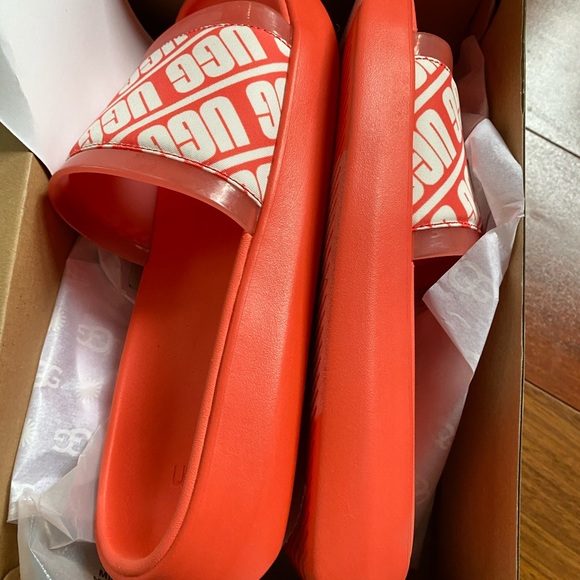 UGG Pop Coral Ruette Slide Sz 7 - Picture 5 of 9